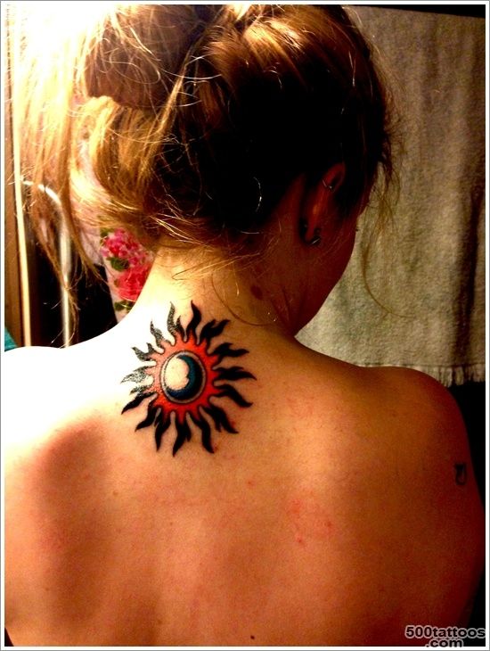 25+ Beautiful Sun Tattoo Designs for Men and Women_35