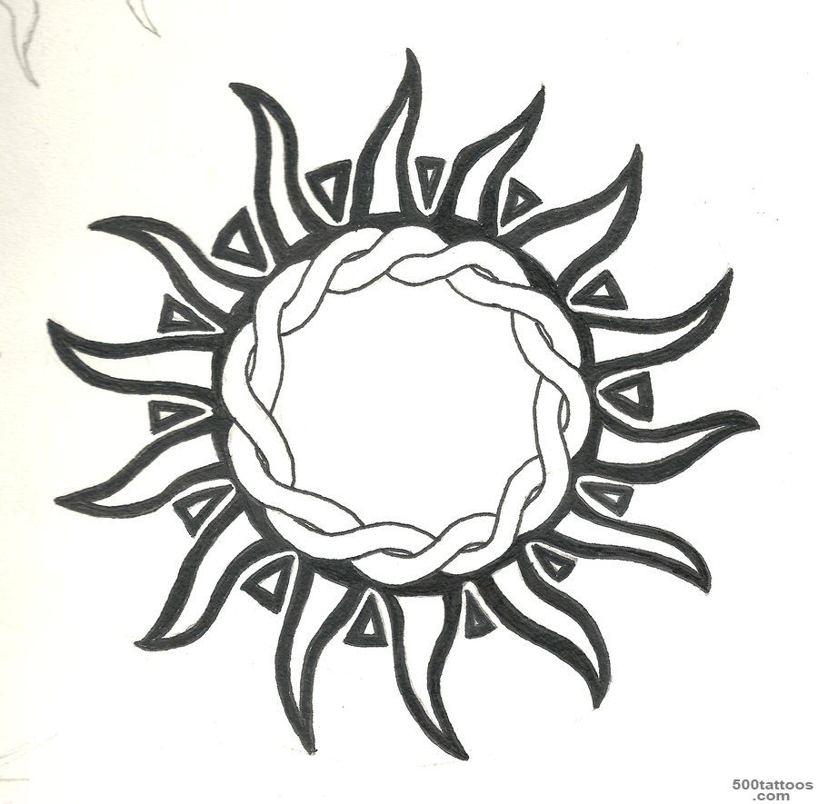 46 Most Amazing Tribal Sun Tattoo Designs amp Patterns_49