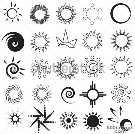 Set Of Abstract Sun Tattoo Designs  Tattoobite.com_8