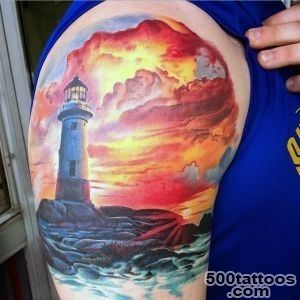 90 Sunset Tattoos For Men   Fading Daylight Sky Designs_4