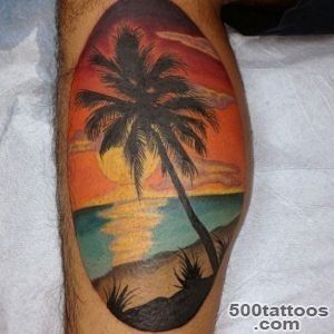 90 Sunset Tattoos For Men   Fading Daylight Sky Designs_16