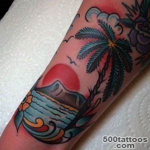 Palm Tree Sunset Tattoo   Ideas Tattoo Designs_13