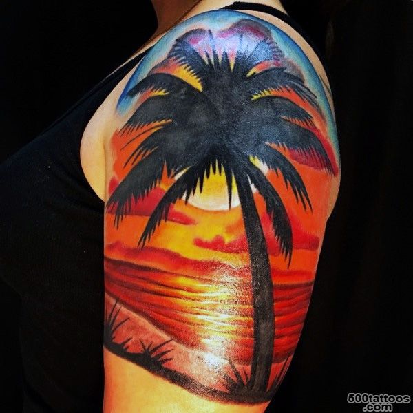 100 Palm Tree Tattoos For Men   Tropical Design Ideas_37