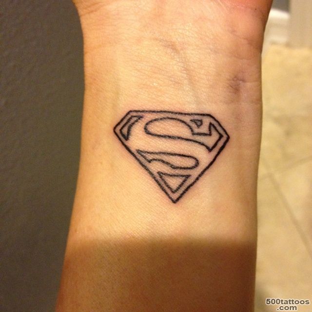 14 Graceful Superman Wrist Tattoos_26