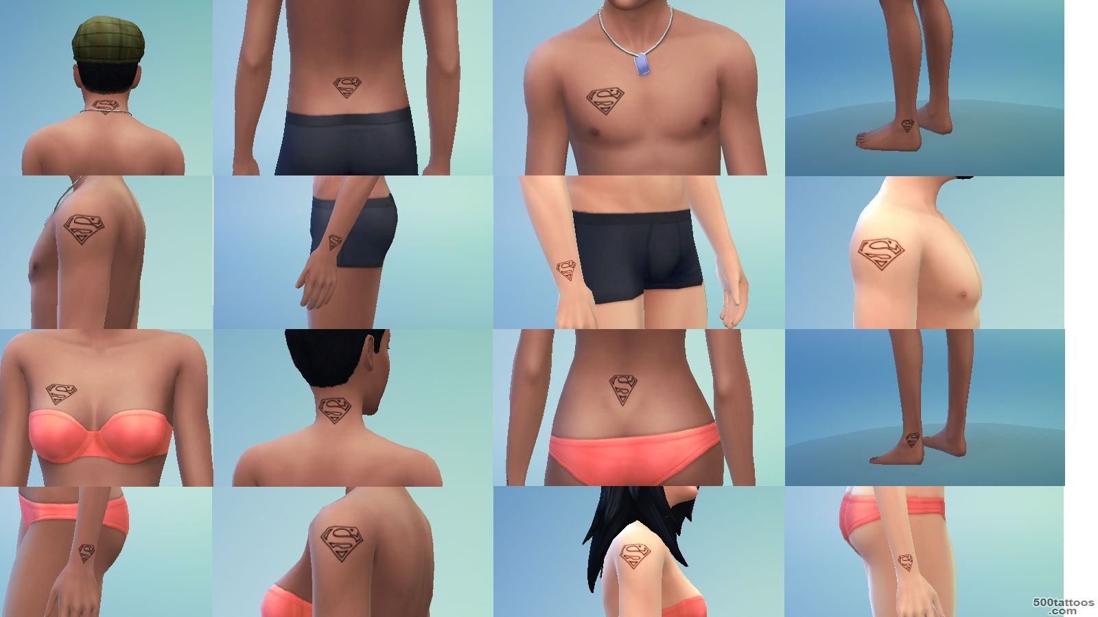 Mod The Sims   Superman Tattoos_37