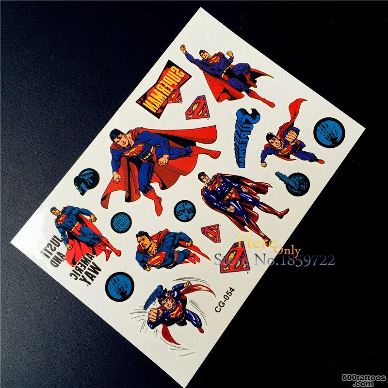 Online Buy Wholesale superman tattoos from China superman tattoos ..._39