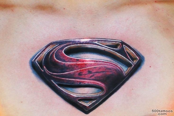 Silver and metal colored Superman tattoo  Tit Tat Tattoos ..._18