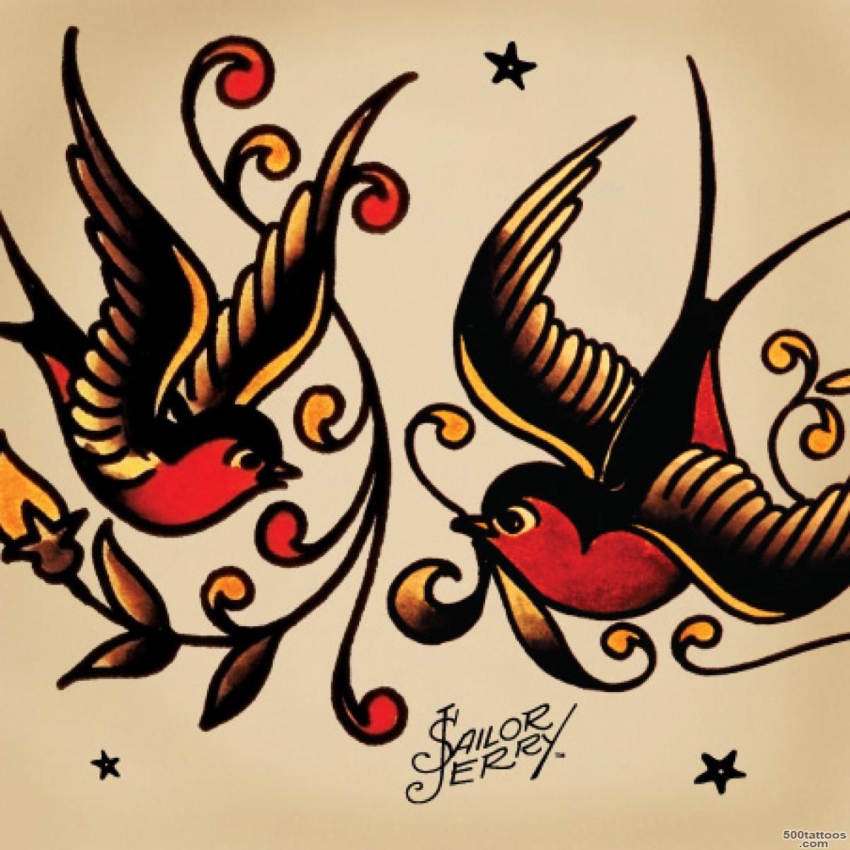 Tattoo Meanings   Swallows, Anchors, Sharks   Sailor Jerry_22