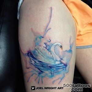 Swan tattoo design, idea, image