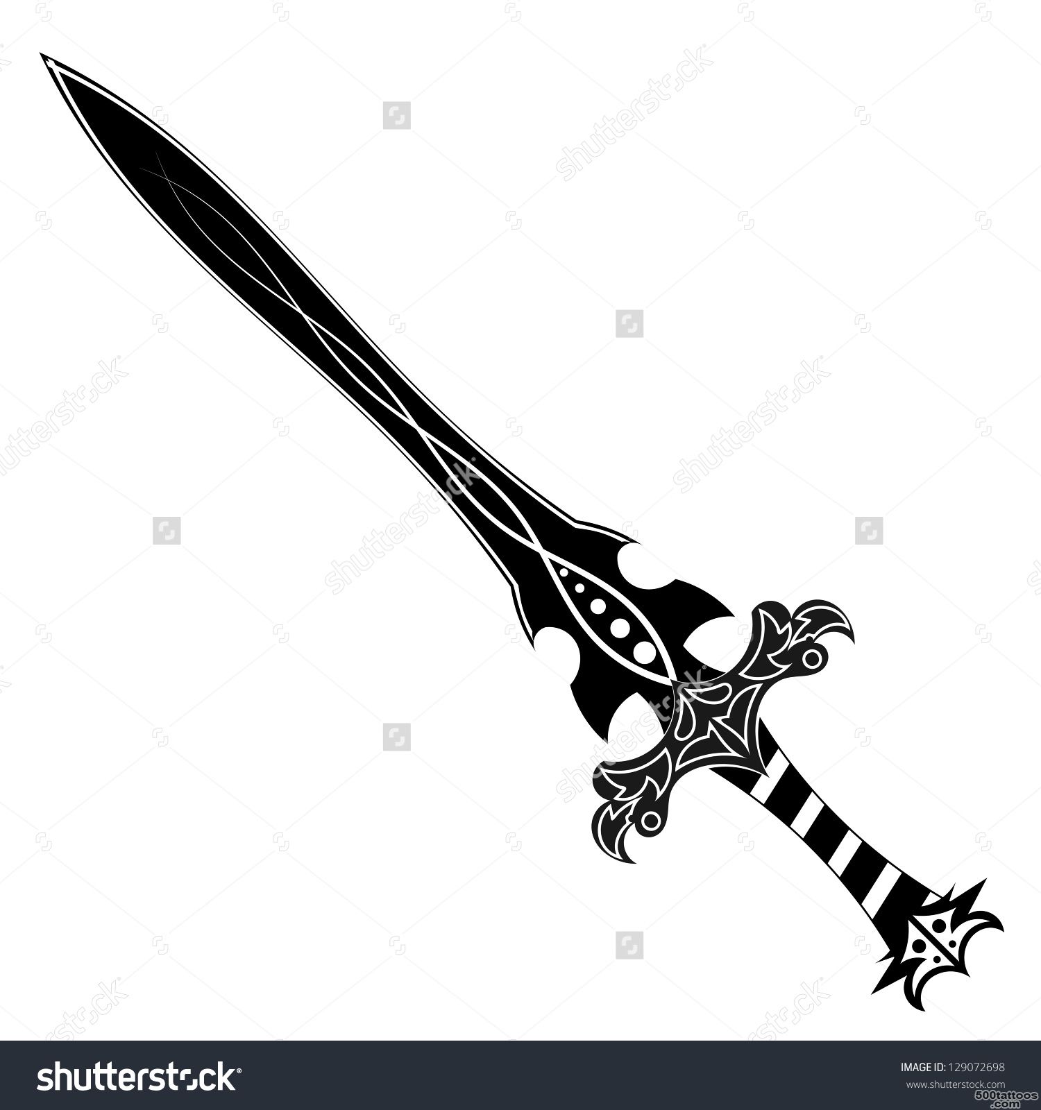 Sword Tattoo Stock Vector Illustration 129072698  Shutterstock_14