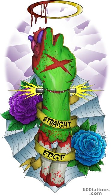sXe straight edge flash tattoo artwork by VazIsmail on DeviantArt_35