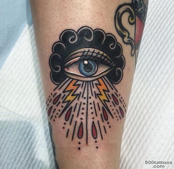 tattoo #occhio #fulmini  Tattoo old school  Pinterest  Tattoos ..._35