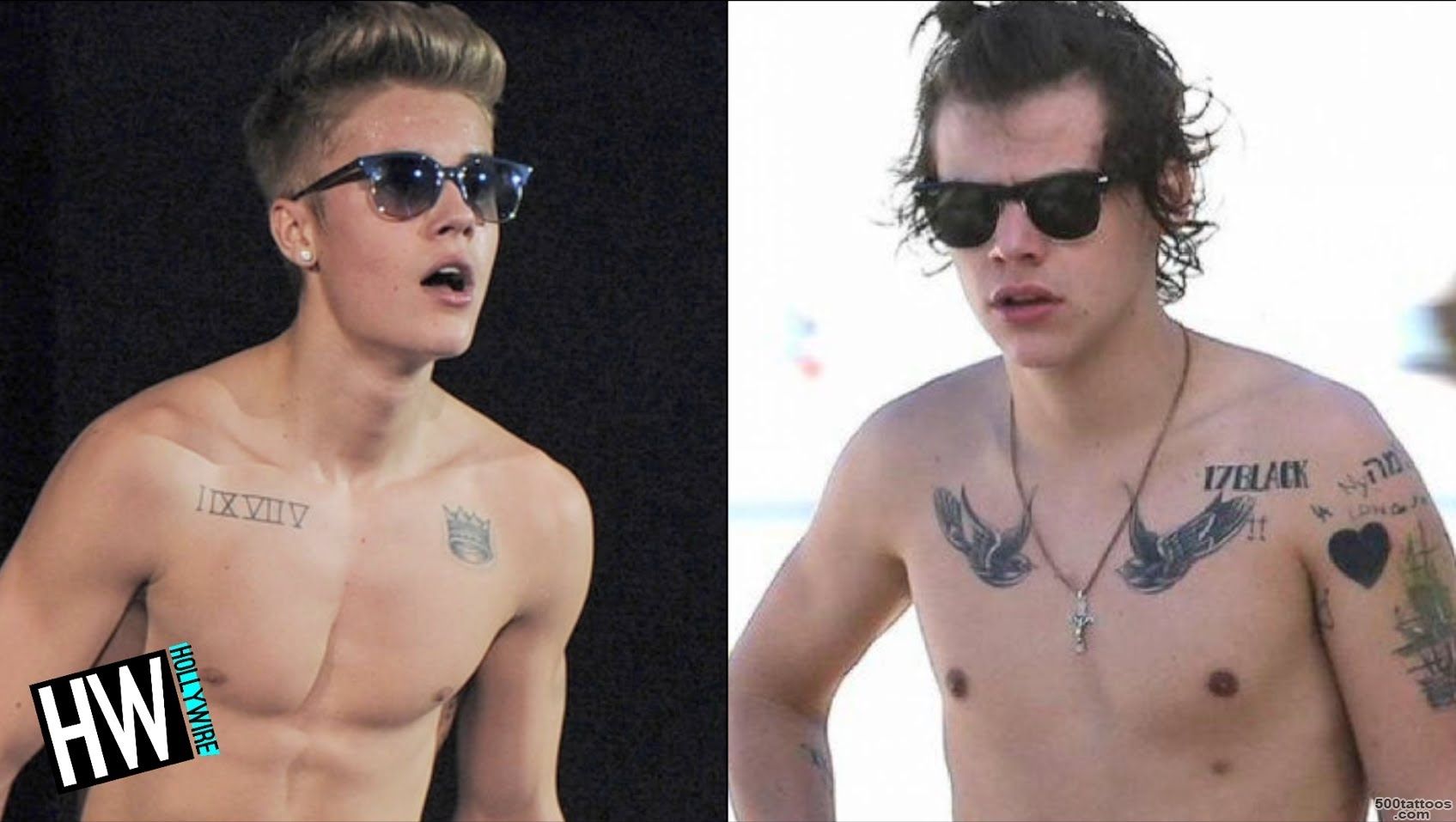 WTF! Harry Styles amp Justin Bieber   Tattoo Addicts!   YouTube_16