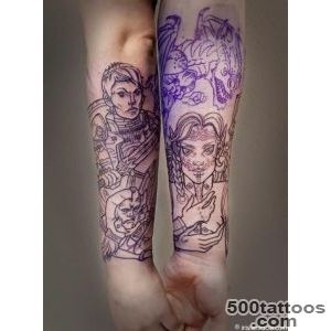 Tattoo age tattoo in bold geometric style on the neck