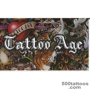 Detailed tattoo age tattoo in watercolor style on the ankle