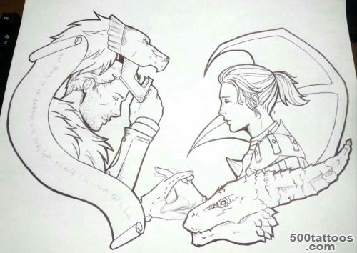 Refined tattoo age tattoo in blackwork style on the shoulder