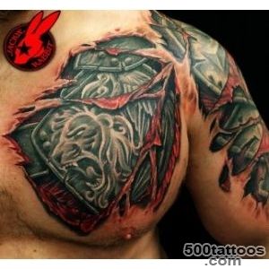 Armor And Lion Tattoos On Shoulder  Fresh 2016 Tattoos Ideas_34