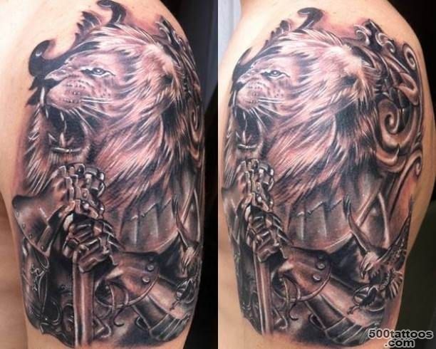 Lion with armor Tattoo motive   Ideas Tattoo Designs_44