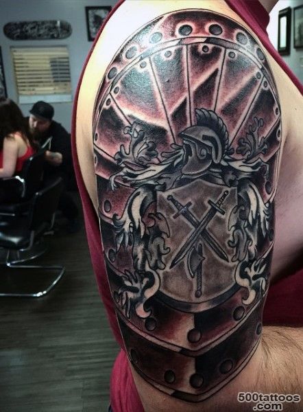 Top 90 Best Armor Tattoo Designs For Men   Walking Fortress_20