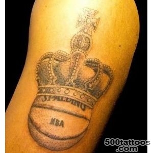 Crown and basketball on arm tattoo   Tattooimagesbiz_27