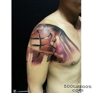 Handsome Cool Men Show Realistic Hand With Basketball Tattoo _43