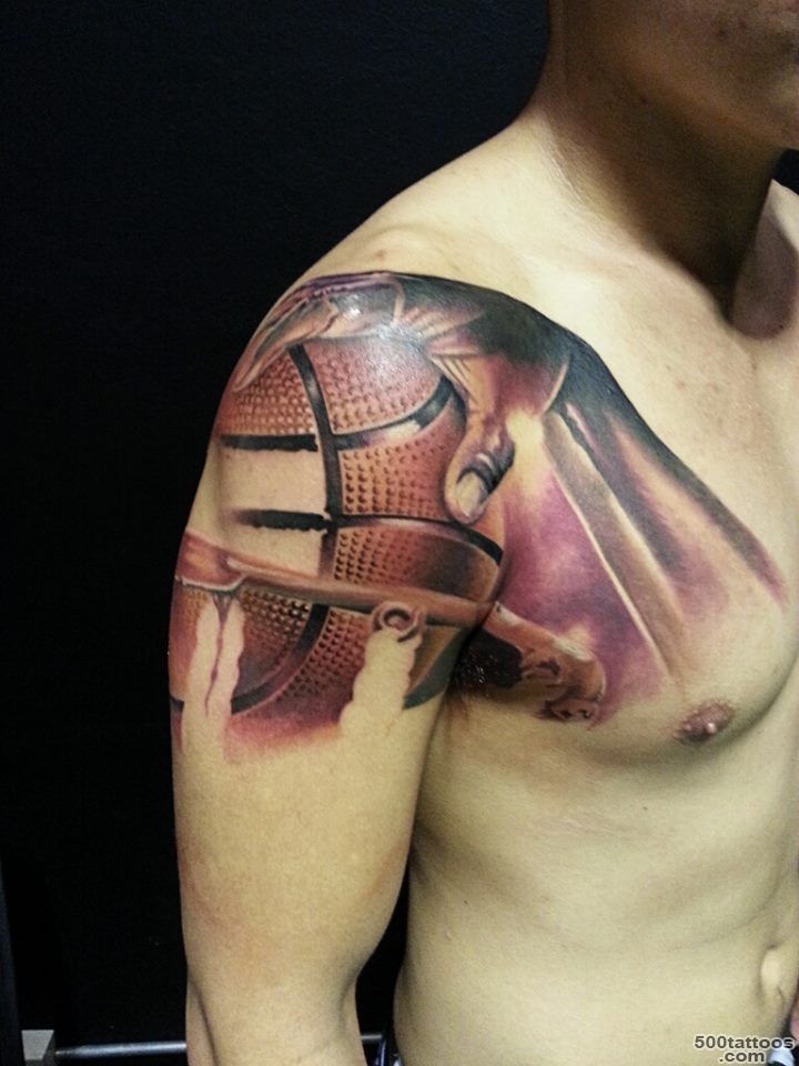 Handsome Cool Men Show Realistic Hand With Basketball Tattoo ..._43