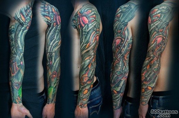 Metal Hand Biomechanical tattoo sleeve by Vasili Pankov  Best ..._39