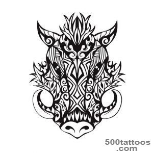 tribal boar tattoo  tattoo design  Pinterest  Tattoos and body art_6