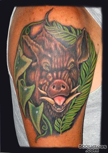 Various Meanings of Wild Boar Tattoos  Cool Animal Tattoos_34
