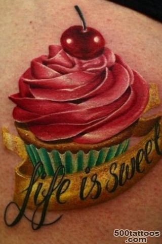 85+ Sweet Cake Tattoos_37