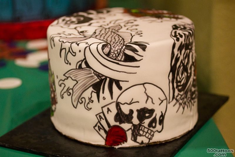 Crazy Beautiful Cakes   Gallery   Ed Hardy Tattoo Cake_6