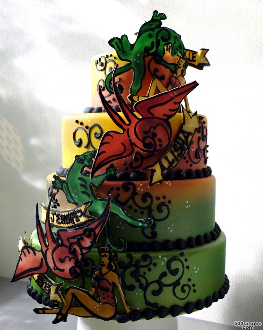 The weirdest wedding cake ever  Sugar Buzz Chicago_49