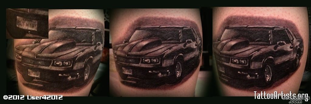 Black Car Tattoo Image   Tattoes Idea 2015  2016_25