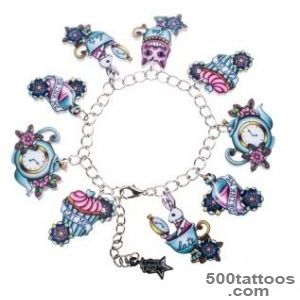 Alice In Wonderland Tattoo Charm Bracelet from Punky Pins_9
