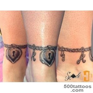 spadecharm tattoo chain tattoo charms ankle tattoo locket key _2