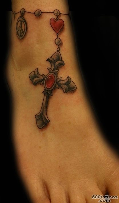 Cross Ankle Tattoo – Gallery of Crosses_19