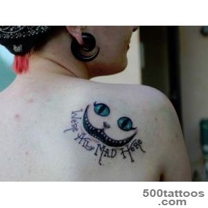 26 Staggering Cheshire Cat Tattoo Ideas_41