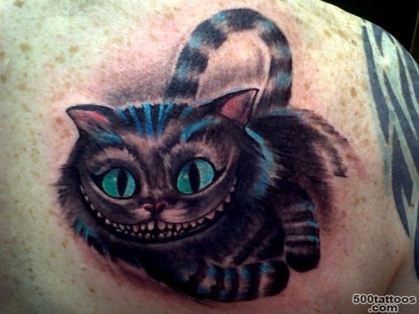 26 Staggering Cheshire Cat Tattoo Ideas_12