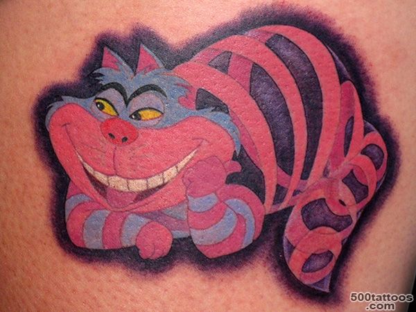 26 Staggering Cheshire Cat Tattoo Ideas_28