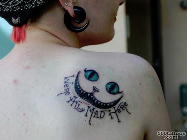 26 Staggering Cheshire Cat Tattoo Ideas_41