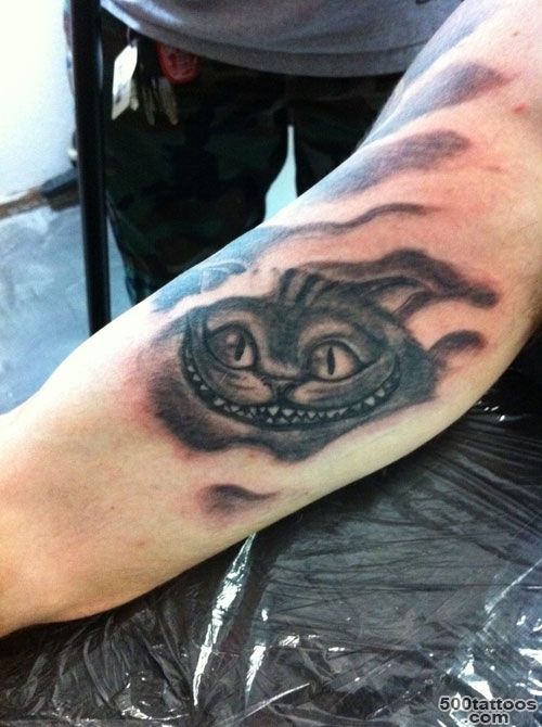 55+ Awesome Cheshire Cat Tattoos_22