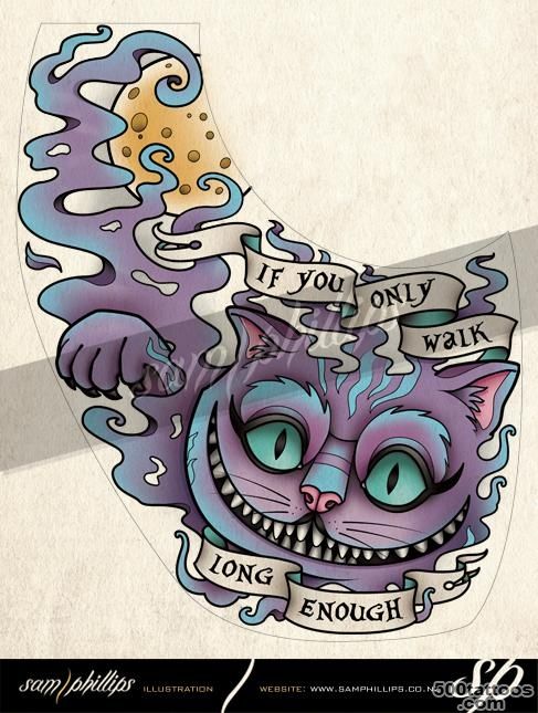 Cheshire Cat Foot Tattoo   Sam Phillips   Artist . Illustrator ..._45