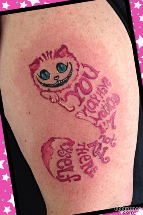 cheshire cat tattoo. change face to original disney face  Tattoos ..._24