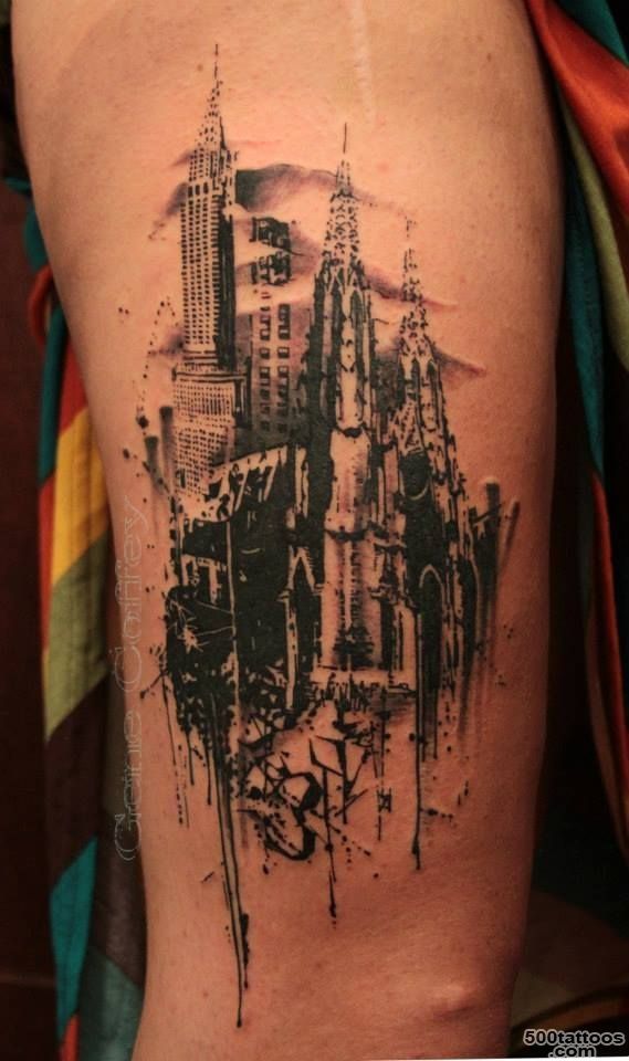 city skyline  gene coeffey  Tattoos  Pinterest  Cities_29