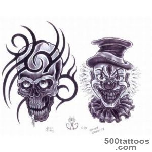 40+ Best Clown Tattoo Designs_9