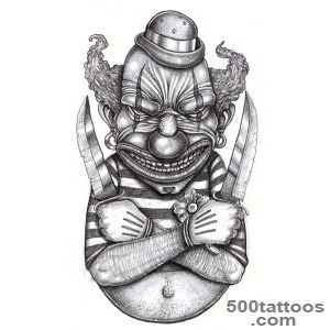 DeviantArt More Like Tattoo design Killer Clown by tjiggotjurring_11