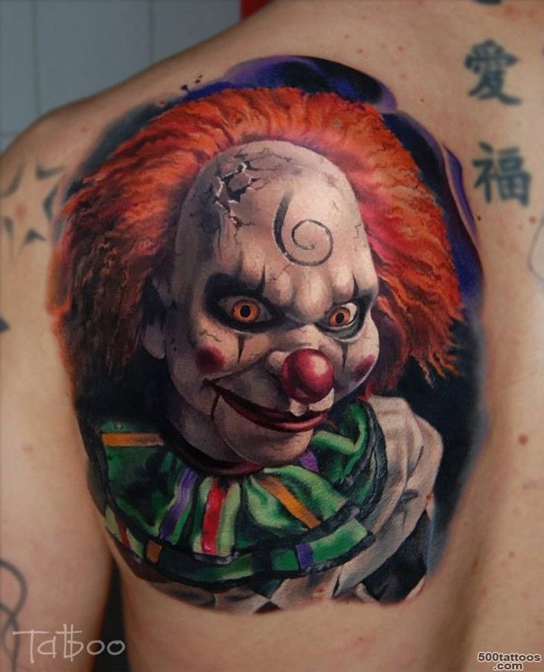 40+ Best Clown Tattoo Designs_31