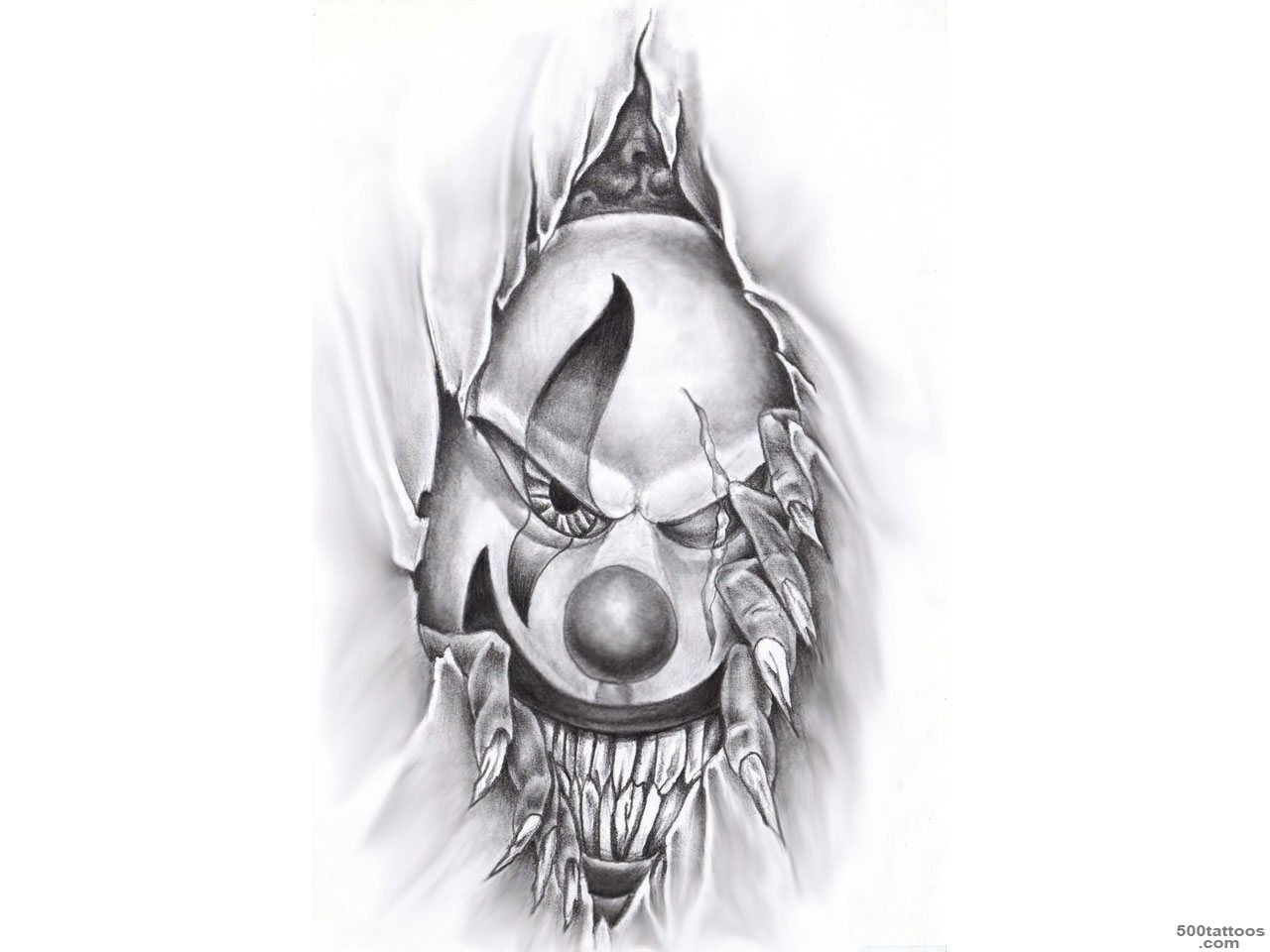 Clown Skulls Tattoo Design  Fresh 2016 Tattoos Ideas_30