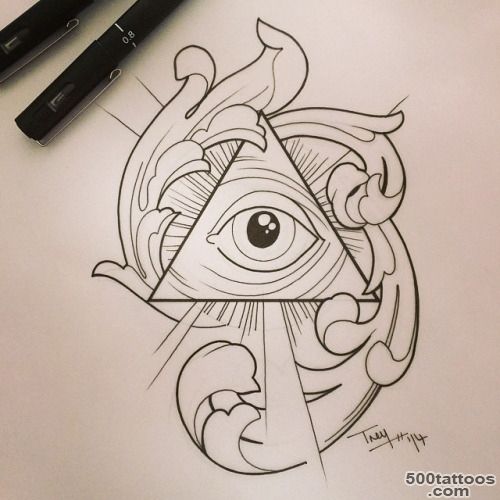 10+ Latest Pyramid Tattoo Designs And Ideas_34