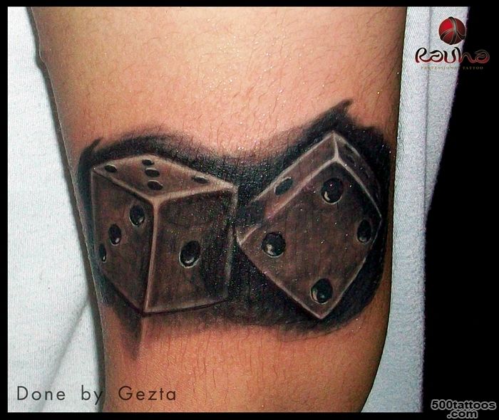 Dice Tattoo , Realism Tattoo , Geztattoo , Black N by ..._25